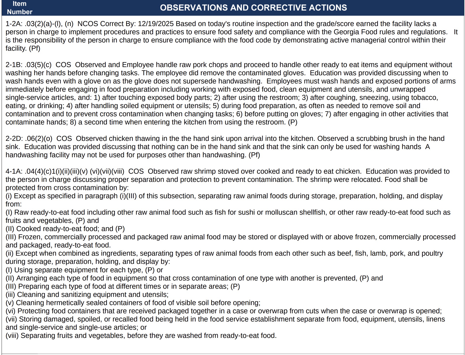 Utensils were seen stored in standing water on the prep table.